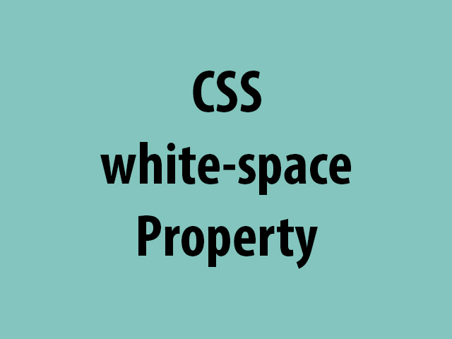 CSS white-space属性详解